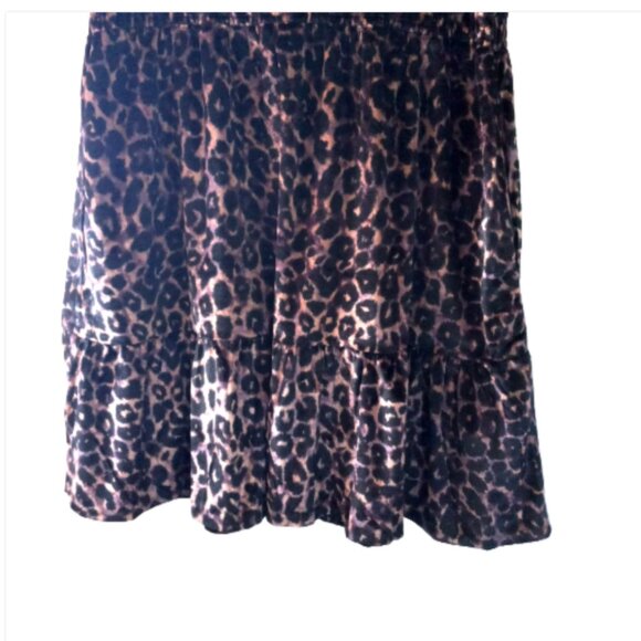French Connection Women's Leopard Velvet Dress Size L,XL,XXL NWT  Pockets NWT - Picture 9 of 16